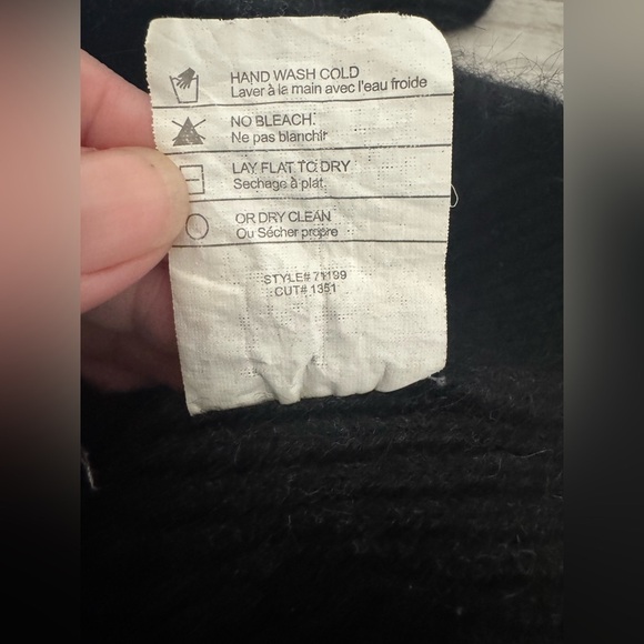 Vince Black Alpaca Wool Cashmere Blend Faux Wrap Sleeveless Sweater Top Small - Picture 4 of 9